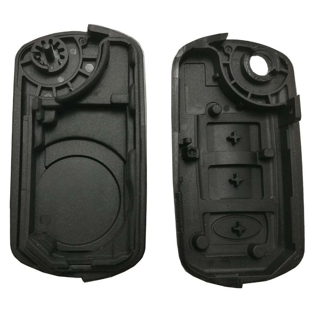 Land Rover LR3 Discovery Range Sport | Car Accessories | 3 Buttons Uncut Blank Flip Folding Keyless Entry Remote Cover Casing - Black - Flymaster Shop