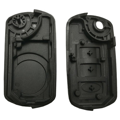 Land Rover LR3 Discovery Range Sport | Car Accessories | 3 Buttons Uncut Blank Flip Folding Keyless Entry Remote Cover Casing - Black - Flymaster Shop