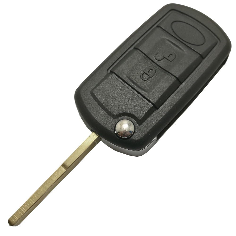 Land Rover LR3 Discovery Range Sport | Car Accessories | 3 Buttons Uncut Blank Flip Folding Keyless Entry Remote Cover Casing - Black - Flymaster Shop