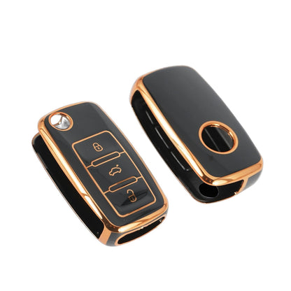 Skoda and Volkswagen Models | Automotive Accessories | Protects and Decorates Car Keys with Flip Key Design (Black) - Flymaster Shop
