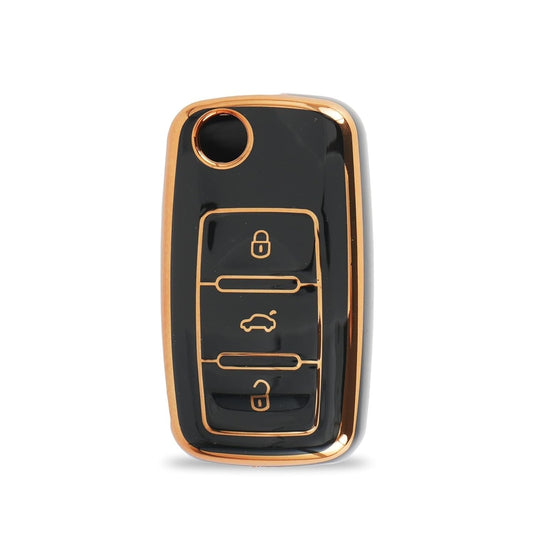 Skoda Rapid, Yeti, Superb, Laura, Fabia, Octavia 2014, Volkswagen Jetta, Vento, Polo, Ameo Flip Key | Car Key Cover | Protects and adds style to your car key with a perfect fit design. - Flymaster Shop