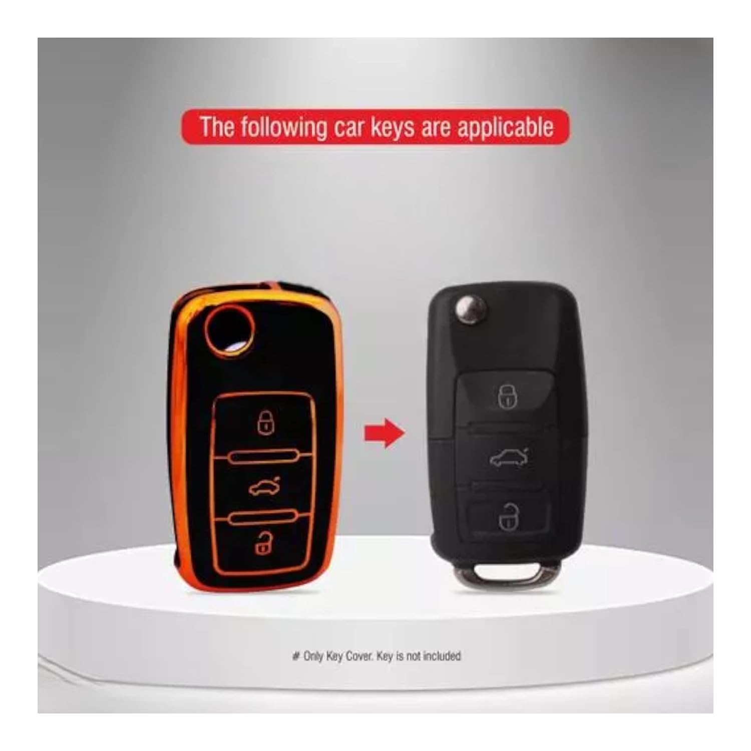 Skoda Rapid, Yeti, Superb, Laura, Fabia, Octavia 2014, Volkswagen Jetta, Vento, Polo, Ameo Flip Key | Car Key Cover | Protects and adds style to your car key with a perfect fit design. - Flymaster Shop